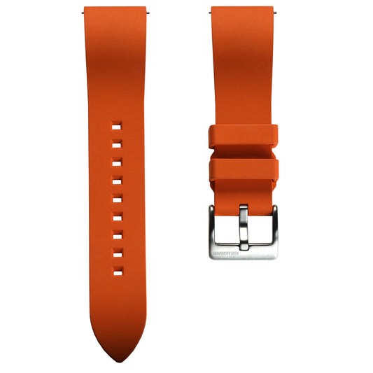 Zennor Quick Release Rubber Watch Strap by ZULUDIVER - Orange