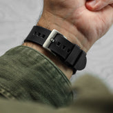 Zennor Quick Release Rubber Watch Strap - Black