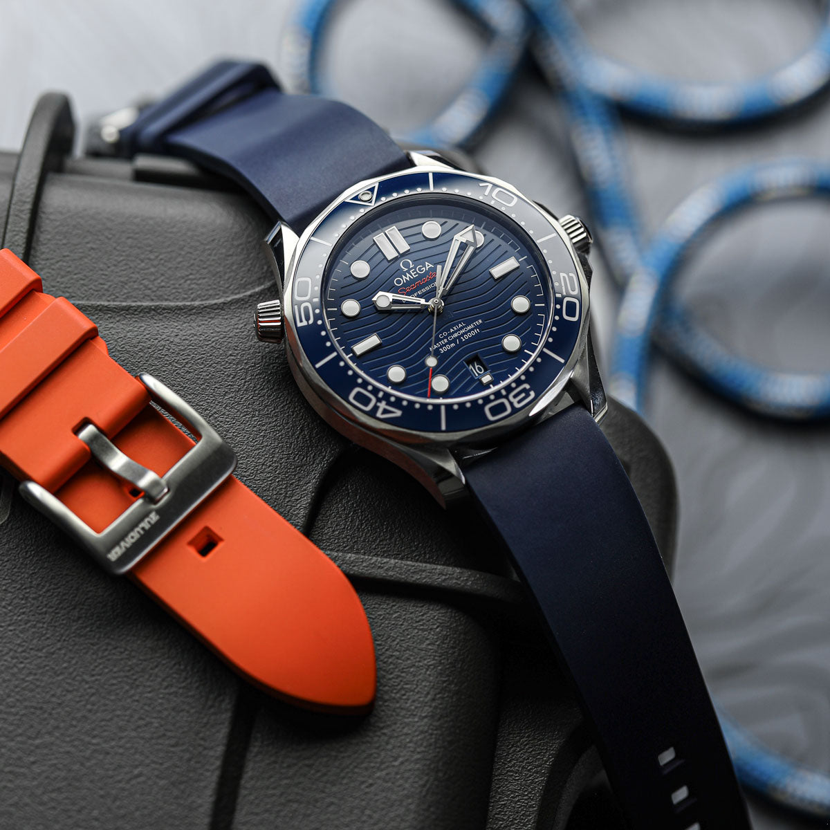 Zennor Quick Release Rubber Watch Strap - Orange