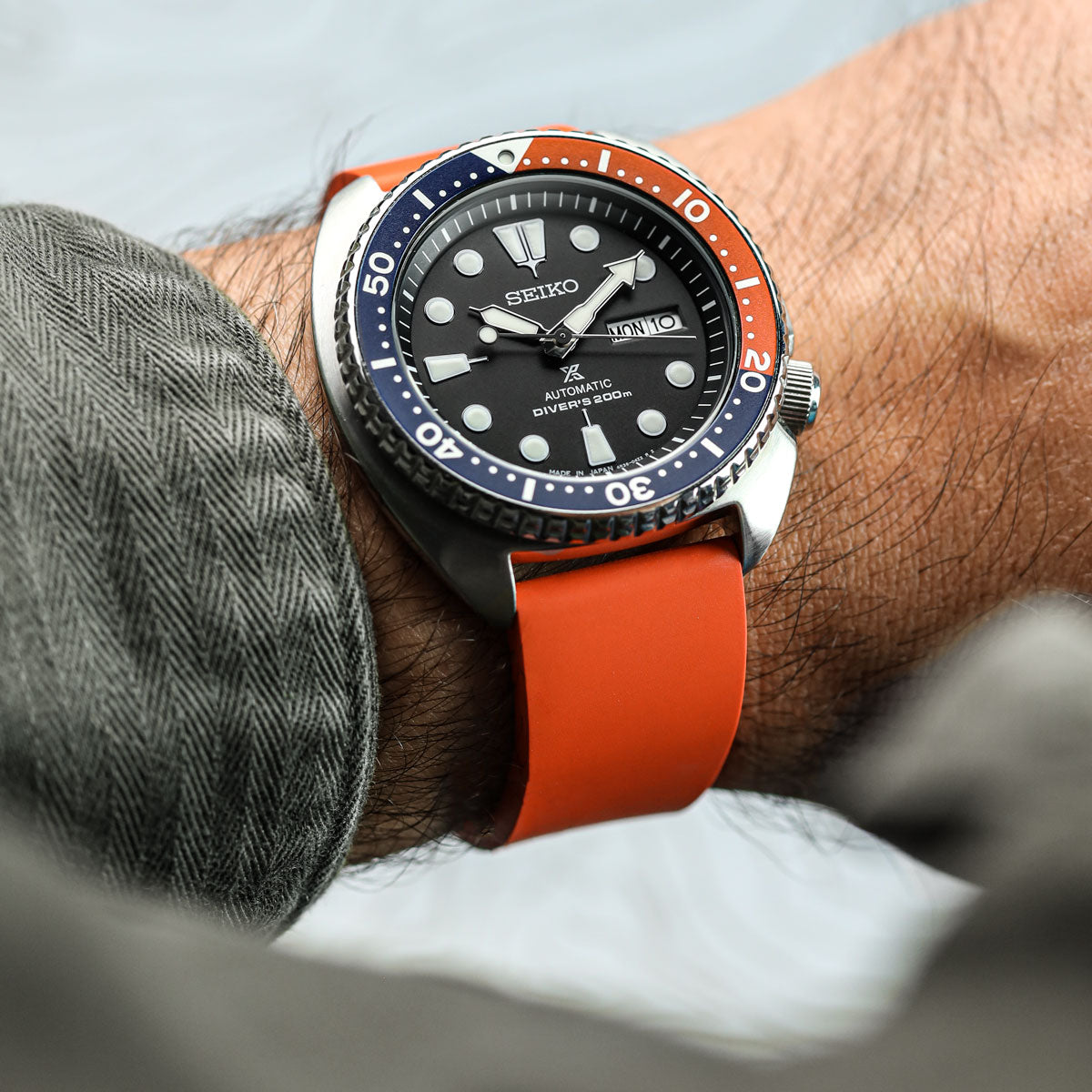 Zennor Quick Release Rubber Watch Strap - Orange