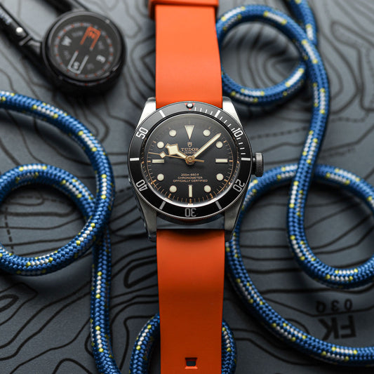 Zennor Quick Release Rubber Watch Strap - Orange