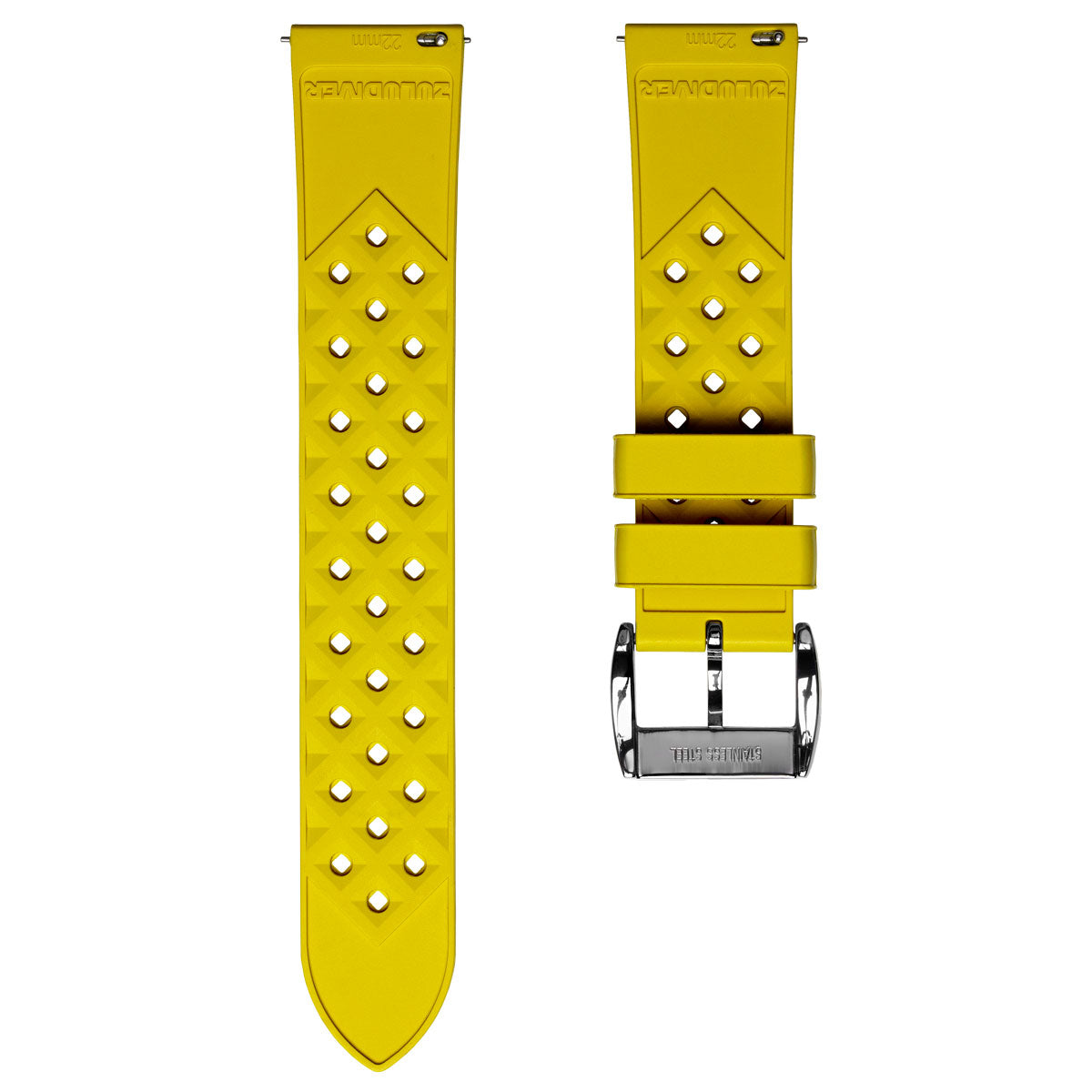 ZULUDIVER AquaTropic Rubber Watch Strap - Tuscan Yellow