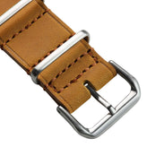 WatchGecko British Military Watch Strap: Cambridge Crazy Pull-Up Leather - Light Brown