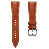 Tenby Classic Padded Genuine Leather Watch Strap  - Rust Brown