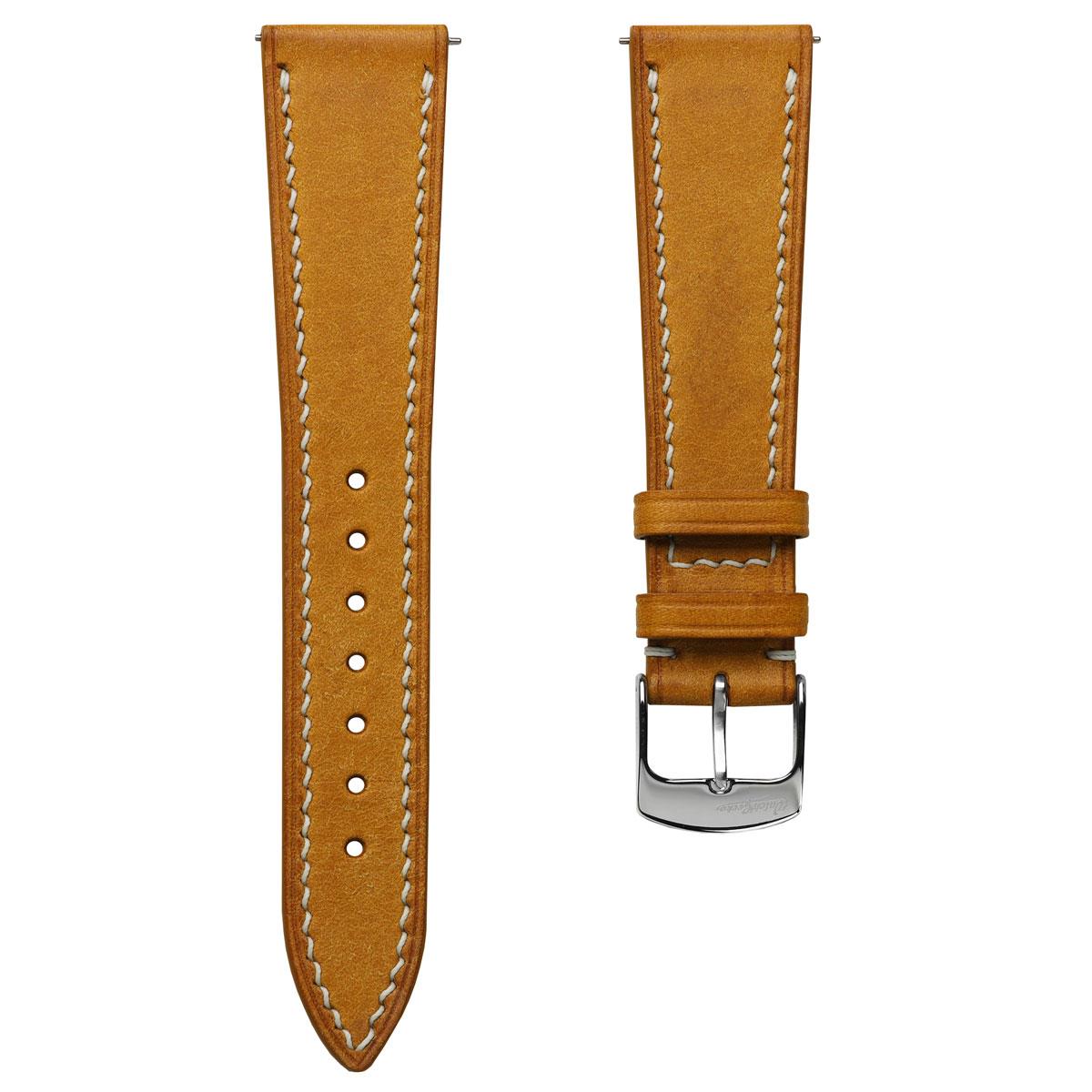 Bourton Hand-Stitched Genuine Italian Leather Watch Strap - Wheatfield