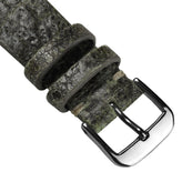 Dexter Cracked Finish Leather Watch Strap - Gloss Forest Green