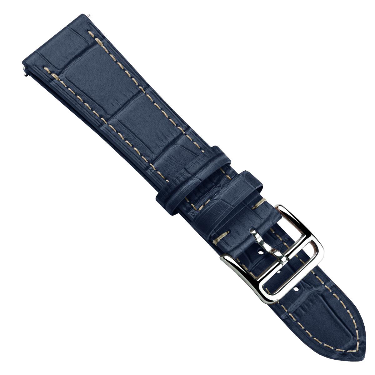 Brixham Special Buckle Gator Watch Strap - Blue