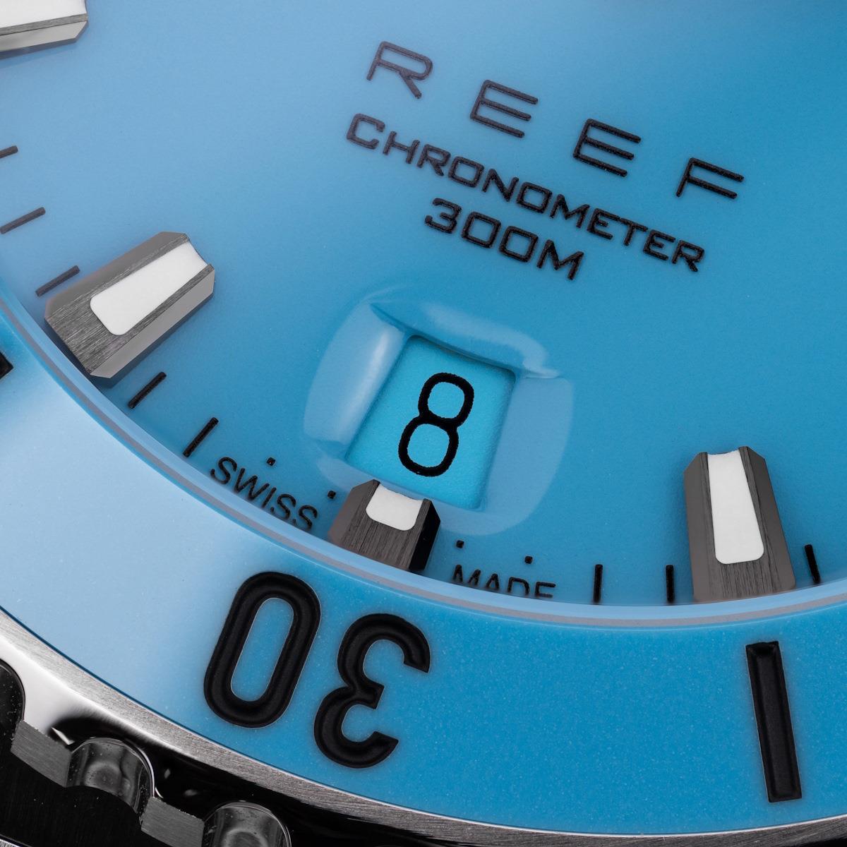 FORMEX Baby REEF Automatic Chronometer COSC 300M Steel Bracelet / Bahama Blue