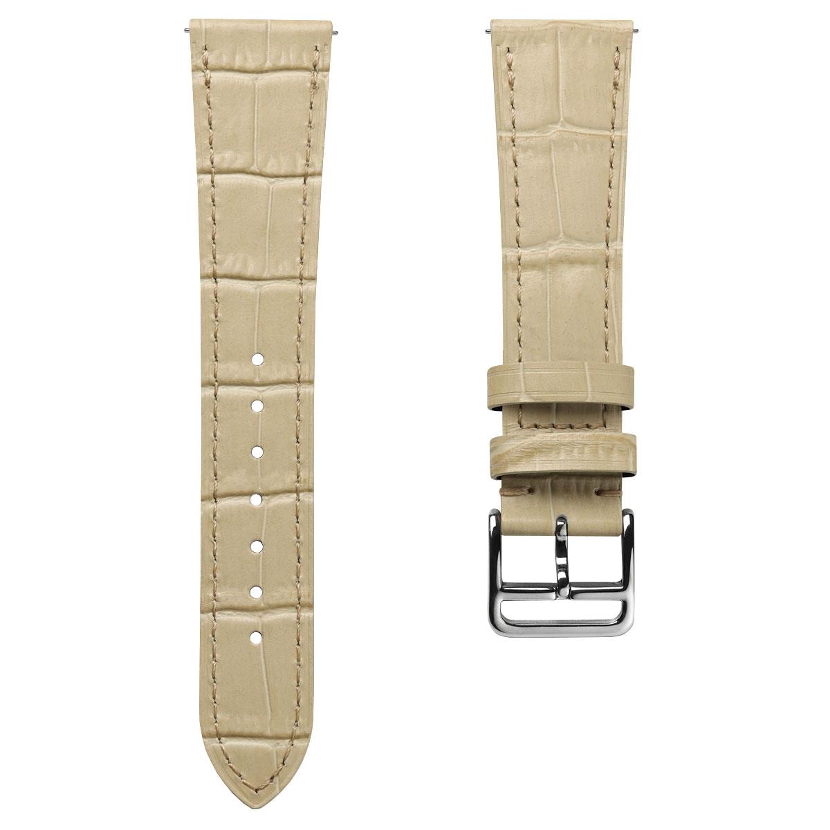 Brixham Special Buckle Gator Watch Strap - Beige