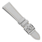 WatchGecko Brixham Classic Saffiano Leather Watch Strap - White