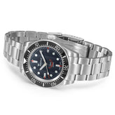 Squale 1545 Black (Black Bezel) on Stainless Steel Bracelet