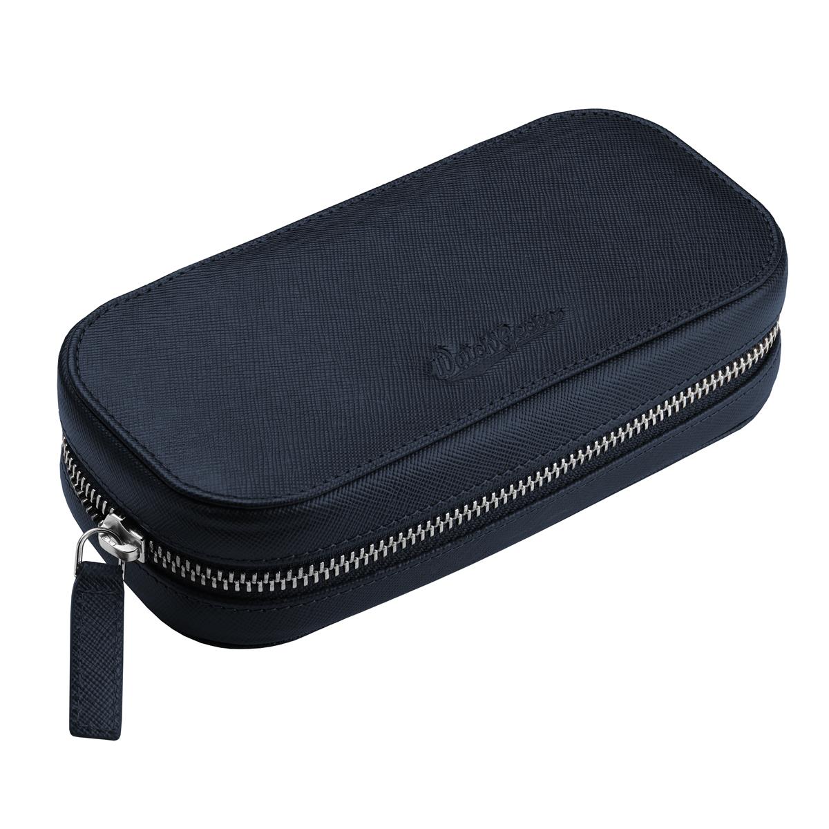 WatchGecko Dual Travel Watch Case - Navy Blue