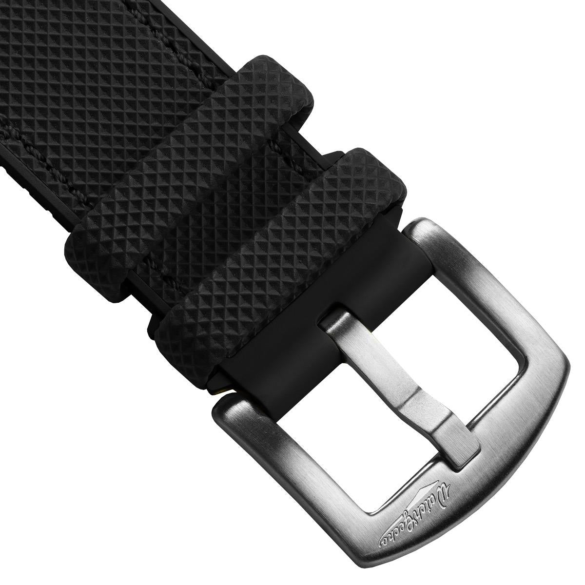 WatchGecko ChronoFKM Rubber Watch Strap - Black