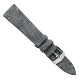 Arbour V-Stitch Denim Design Genuine Leather Watch Strap - Grey