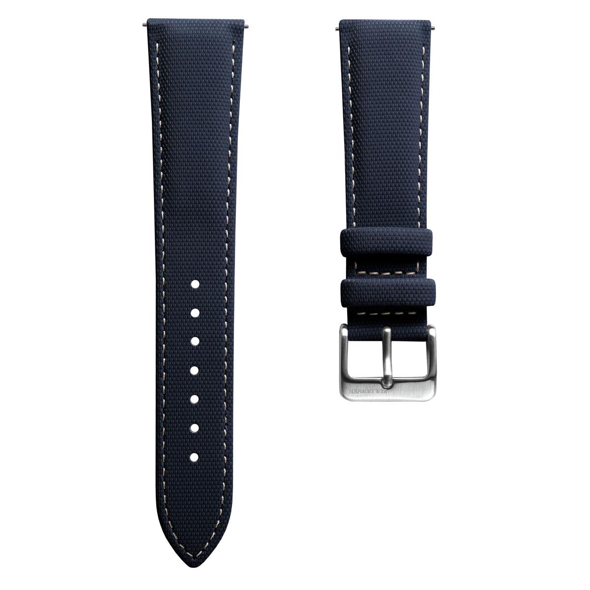 ZULUDIVER Mayday Regatta Sailcloth Divers Watch Strap - Blue