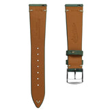 Newham Inverted Horween Shell Genuine Leather Watch Strap - Hunter Green