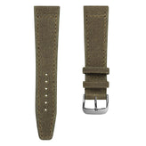 WatchGecko Two-Piece Canvas Watch Strap - Khaki