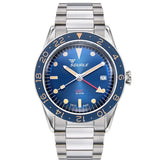 Squale SUB39GMTB Blue on Stainless Steel Bracelet