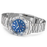 Squale 1545 Blue (Steel Bezel) on Stainless Steel Bracelet