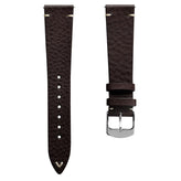 Finsbury Minerva Box Genuine Leather Watch Strap - Dark Brown