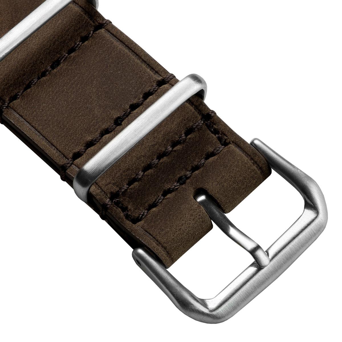 WatchGecko British Military Watch Strap: Cambridge Crazy Pull-Up Leather - Chocolate Brown