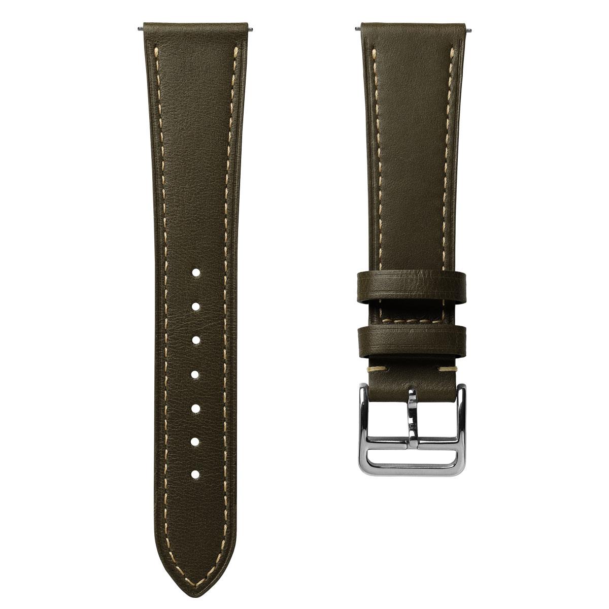 Brixham Special Buckle Classic Leather Watch Strap - Patina Green