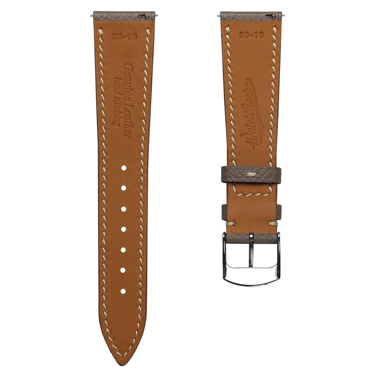 Hanley Epsom Leather Watch Strap - Taupe