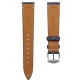 Arbour V-Stitch Denim Design Genuine Leather Watch Strap - Navy