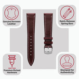 Genuine Horween Chromexcel® Watch Strap - Red