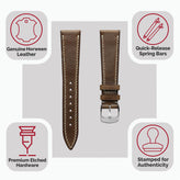 Genuine Horween Chromexcel® Watch Strap - Light Brown