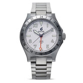 Boldr GMT Tarangire Automatic Field Watch - Matt White California Dial - LIKE NEW