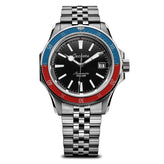 Sea Hunter Automatic Diver's Watch - Blue / Red - LIKE NEW