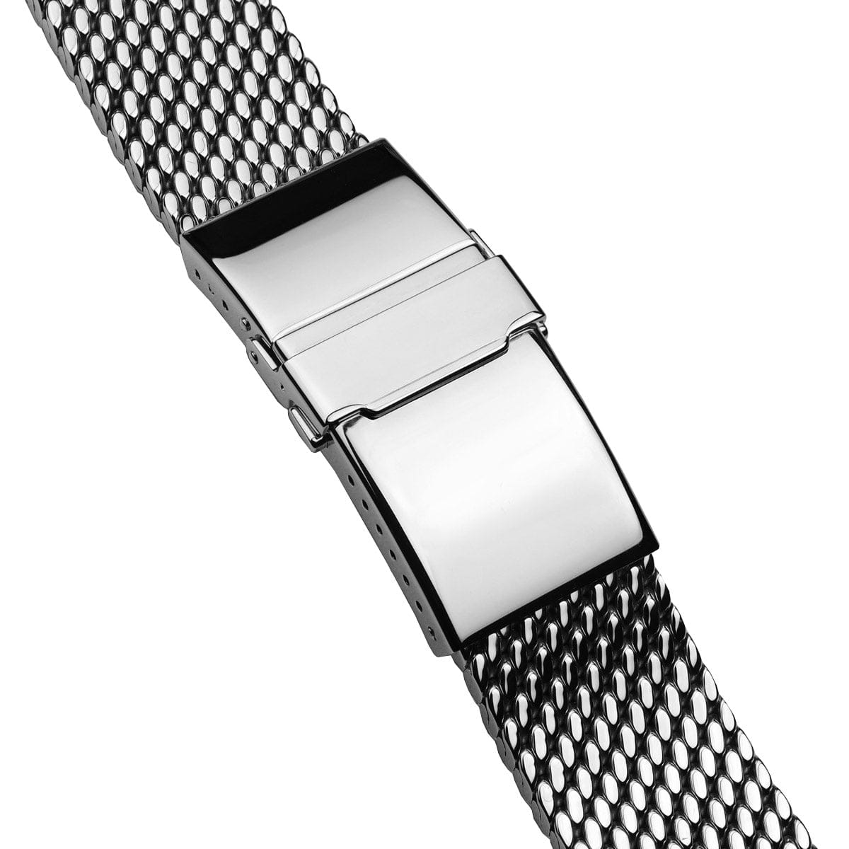 Staib Milanaise Mesh Polished Watch Bracelet with Butterfly Clasp 20mm