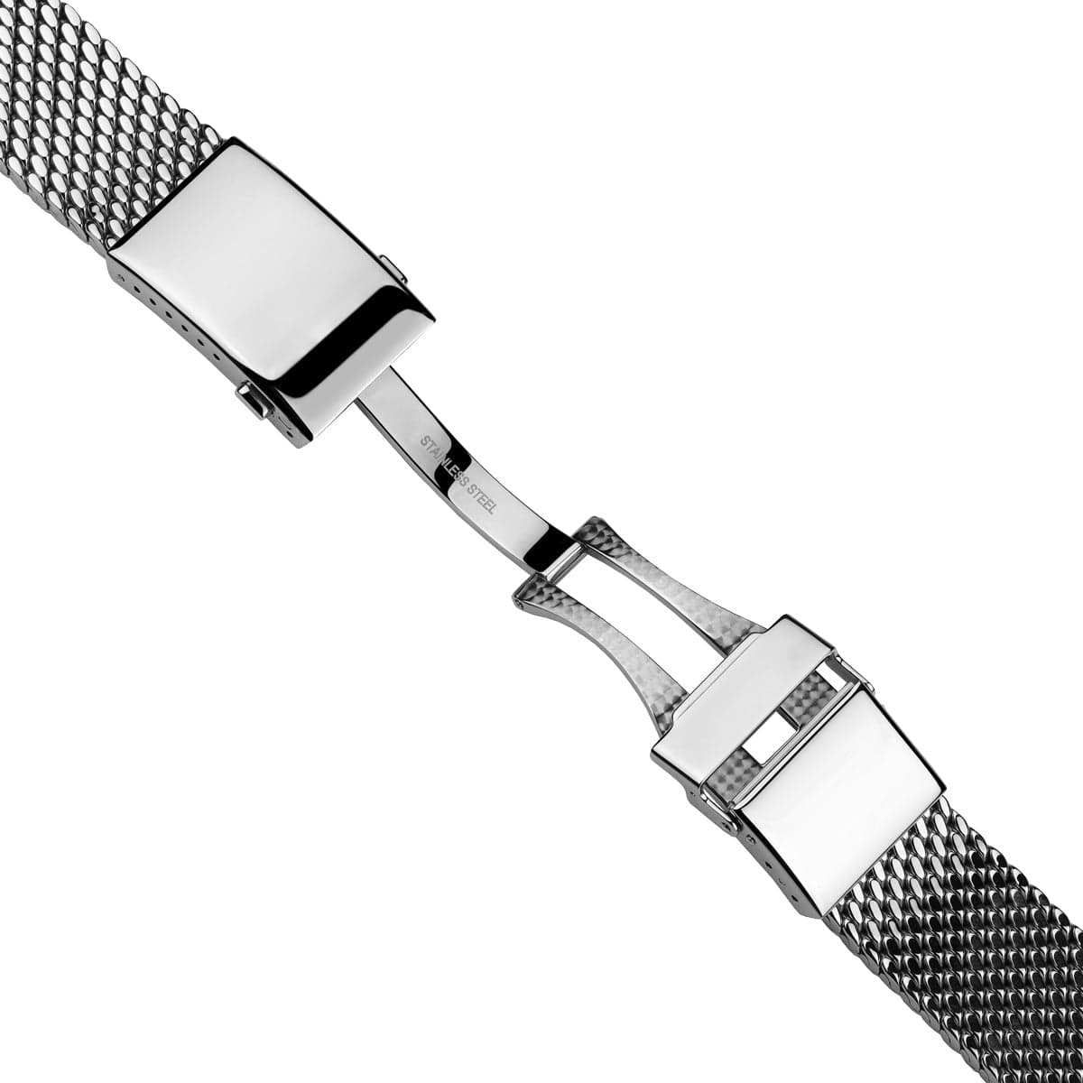 Polished Engineer Solid Link 316L Stainless Steel Watch Bracelet