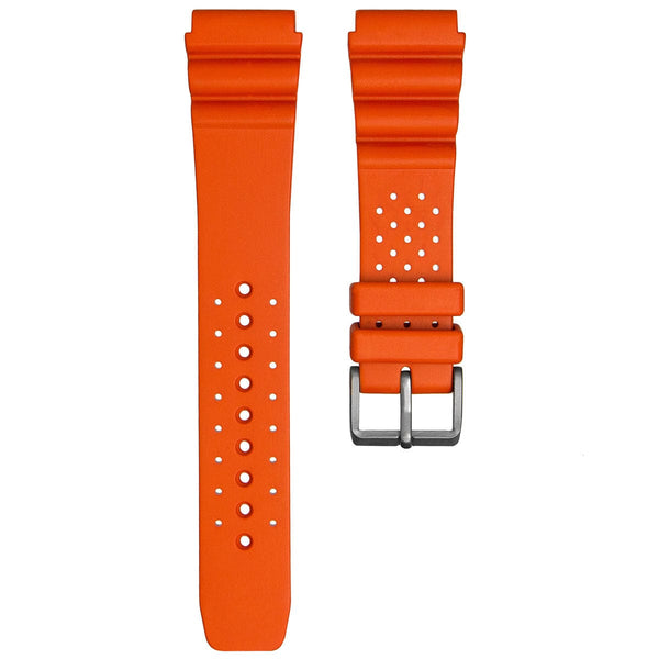 ZULUDIVER 285 Italian Rubber Diver s Watch Strap Orange