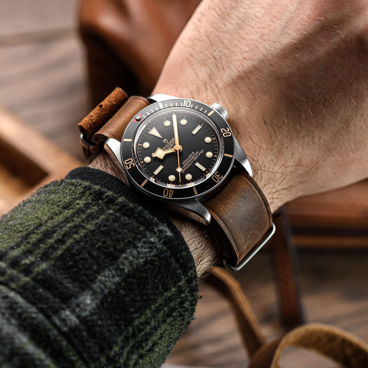 ZULUDIVER 1973 British Military Watch Strap: OXFORD - Chestnut Brown ...