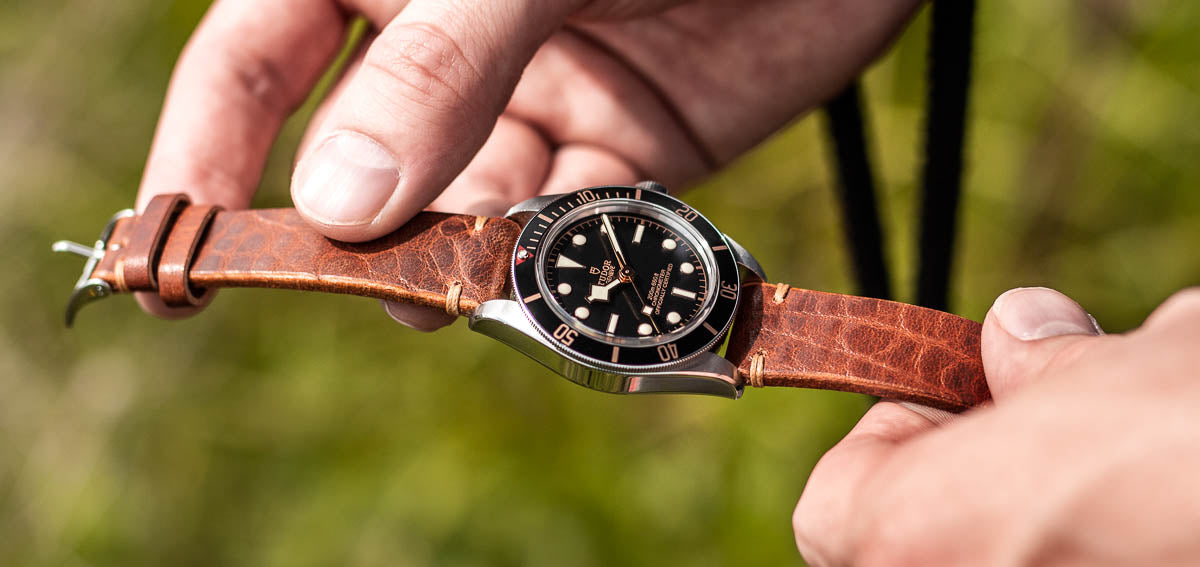 tudor black bay 58 brown leather strap